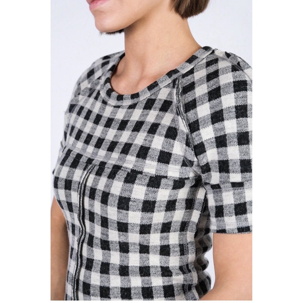 Isabel Marant Étoile Black Checkered Short Sleeve size 38